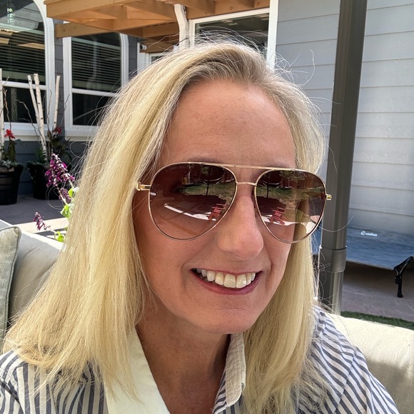 Jimmy Choo OLLY/S DDBHA Sunglasses Gold Copper Frame Brown Gradient Lens 145mm - Picture 9 of 10